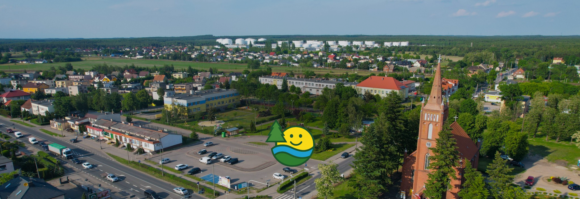 Top wizerunkowy Nasza Gmina Nowa Wieś Wielka. Zdjęcie widoku miasta z g&oacute;ry.