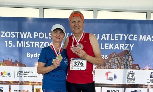 Zdjęcie do Sportowa duma Gminy Nowa Wieś Wielka &ndash; Małgorzata i Eugeniusz Wojciechowscy z kolejnymi medalami Mistrzostw Polski. Trzy medale dla Brzozy! 