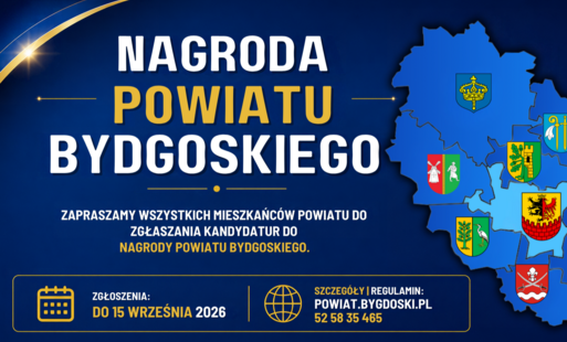 Zdjęcie do Zgłoś kandydata &ndash; Nagroda Powiatu Bydgoskiego Powiat Bydgosk