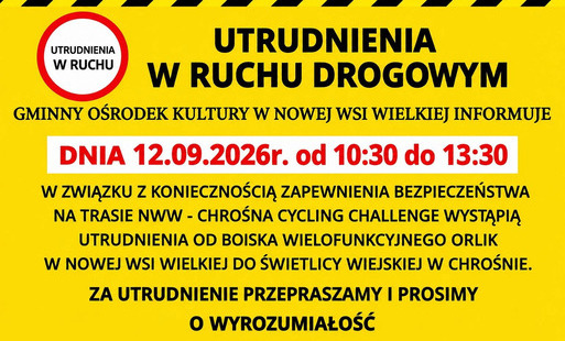 Zdjęcie do Utrudnienia w ruchu drogowym 12 września