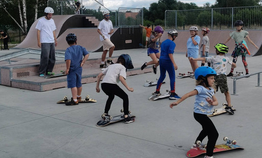 Zdjęcie - spotkanie ze skatebordingiem w Brzozie