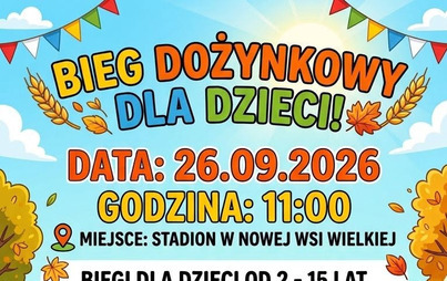 Zdjęcie do Bieg Dożynkowy dla dzieci